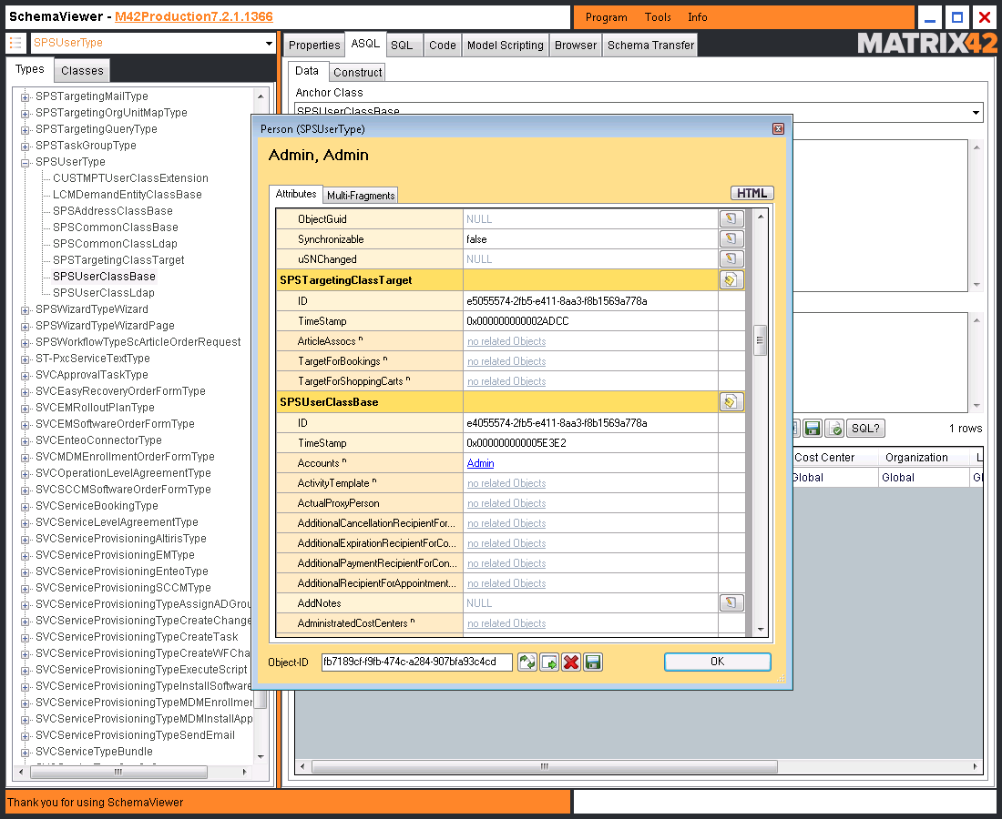 Matrix42 SchemaViewer | Matrix42 Marketplace